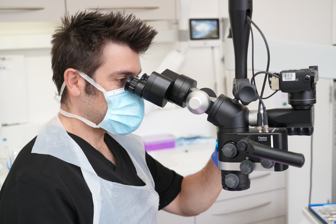 A Triangle Dental clinician using advanced dental technology